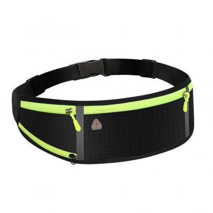 Ultimate 4-pocket Running Belt - универсален спортен калъф за кръста с 4 джоба за смартфони (сив) 2