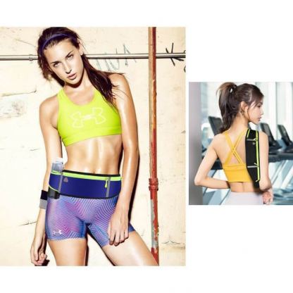 Ultimate 4-pocket Running Belt - универсален спортен калъф за кръста с 4 джоба за смартфони (сив) 12