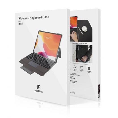 Dux Ducis Wireless Touchpad Keyboard Case - полиуретанов калъф, клавиатура, тракпад и поставка за iPad Pro 12.9 (2020), iPad Pro 12.9 (2018) (черен) 4