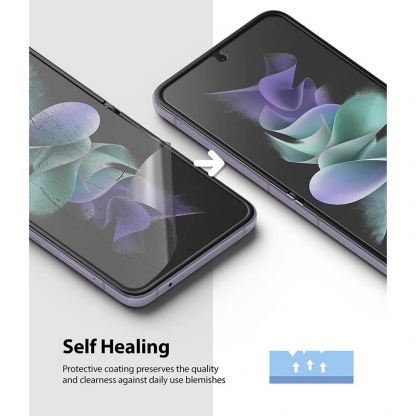 Ringke Invisible Defender Screen Protector - защитни покрития за дисплея на Samsung Galaxy Z Flip 3 (2 броя) 5