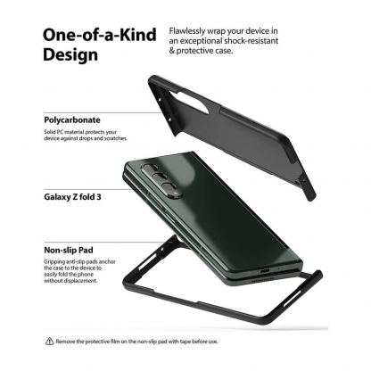 Ringke Slim PC Case - поликарбонатов кейс за Samsung Galaxy Z Fold 3 (черен) 5