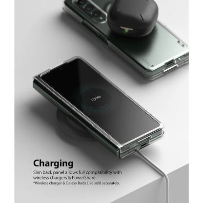 Ringke Slim PC Case - поликарбонатов кейс за Samsung Galaxy Z Fold 3 (прозрачен-мат) 8