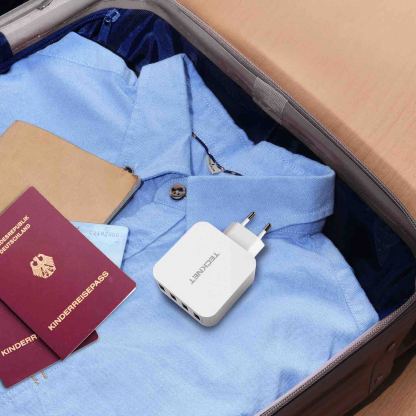 TeckNet U10333 USB Power Adapter - захранване за ел. мрежа с 4xUSB-A изхода (бял) 8