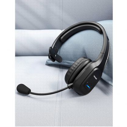 TeckNet Bluetooth On-Ear Noise Cancelling Headset - безжична блутут слушалка с управление на звука и микрофон за мобилни устройства (черен) 8