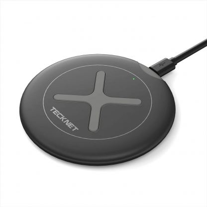 TeckNet EWC01032BA01 Wireless Charger 2 Pack - комплект от 2 броя поставки (пад) за безжично зареждане с технология за бързо зареждане (10W) за Qi съвместими устройства (черен) 2