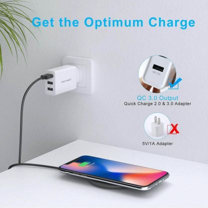 TeckNet EWC01032BA01 Wireless Charger 2 Pack - комплект от 2 броя поставки (пад) за безжично зареждане с технология за бързо зареждане (10W) за Qi съвместими устройства (черен) 5
