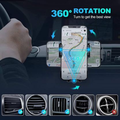 TechRise Wireless Car Charger 10W & Air Vent Holder - поставка за радиатора на кола с безжично зареждане за Qi съвместими смартфони (черен) 7