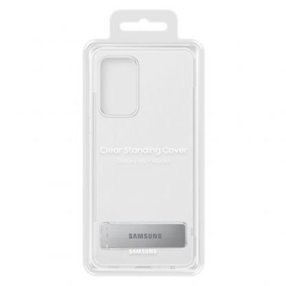 Samsung Clear Standing Cover EF-JA525 - оригинален удароустойчив хибриден кейс с поставка за Samsung Galaxy A52, Galaxy A52 5G (прозрачен) 7