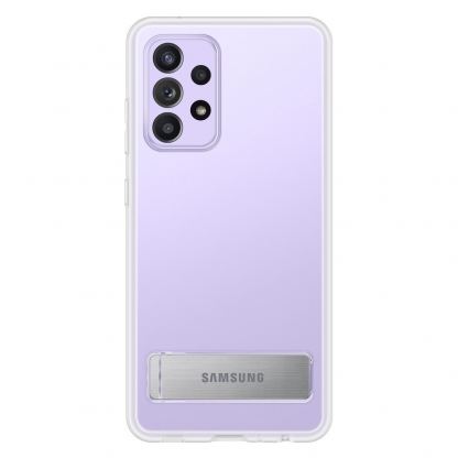 Samsung Clear Standing Cover EF-JA525 - оригинален удароустойчив хибриден кейс с поставка за Samsung Galaxy A52, Galaxy A52 5G (прозрачен) 8