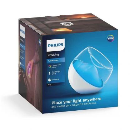 Philips Berry Table Lamp - преносима LED лампа с презареждаема батерия (бял) 11