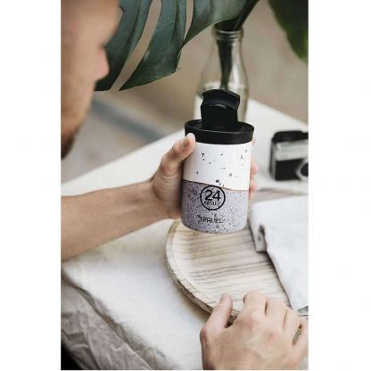 24 Bottles Travel Tumbler 350ml - вакуумно изолирана бутилка за всекидневна употреба с капацитет 350 мл (червен) 5