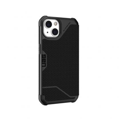 Urban Armor Gear Metropolis  Kevlar Case - удароустойчив хибриден кейс, тип портфейл за iPhone 13 (черен) 3