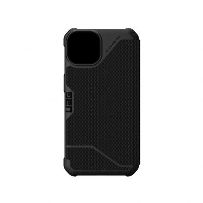 Urban Armor Gear Metropolis  Kevlar Case - удароустойчив хибриден кейс, тип портфейл за iPhone 13 (черен) 5