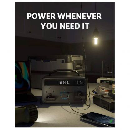 Anker PowerHouse II 400 AC Power Bank 300W - мощна външна батерия с 2 x AC (220V за ел. мрежа), USB-C, 3 x USB-A изходи и гнездо за кола (черен) 4