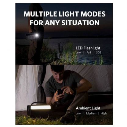 Anker PowerHouse II 400 AC Power Bank 300W - мощна външна батерия с 2 x AC (220V за ел. мрежа), USB-C, 3 x USB-A изходи и гнездо за кола (черен) 6