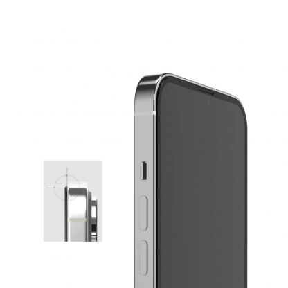 Ringke Invisible Defender Full Cover Tempered Glass 3D - калено стъклено защитно покритие за дисплея на iPhone 13, iPhone 13 Pro (черен-прозрачен) 3