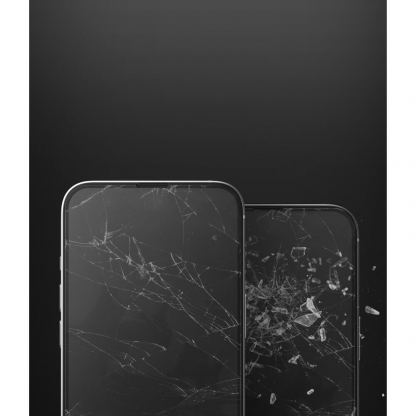 Ringke Invisible Defender Full Cover Tempered Glass 3D - калено стъклено защитно покритие за дисплея на iPhone 13, iPhone 13 Pro (черен-прозрачен) 4
