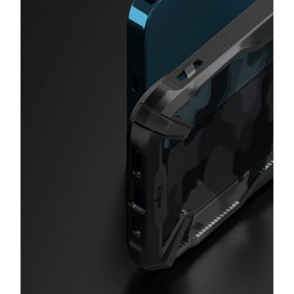 Ringke Fusion X Case - хибриден удароустойчив кейс за iPhone 13 Pro (черен-камуфлаж) 8