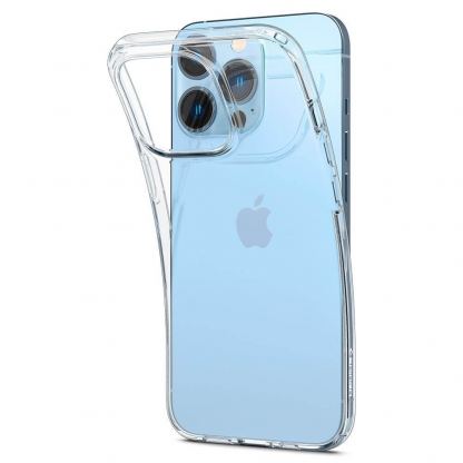 Spigen Liquid Crystal Case - тънък силиконов (TPU) калъф за iPhone 13 Pro (прозрачен)  6