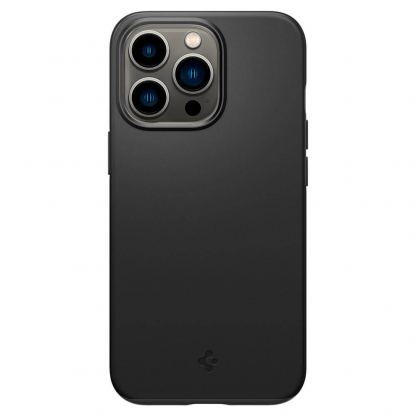 Spigen Thin Fit Case - качествен тънък матиран кейс за iPhone 13 Pro Max (черен) 2