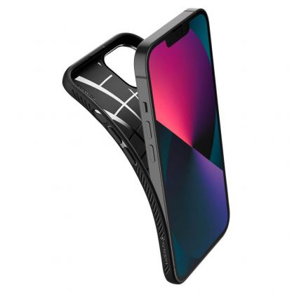 Spigen Liquid Air Case - силиконов (TPU) калъф с висока степен на защита за iPhone 13 (черен) 7
