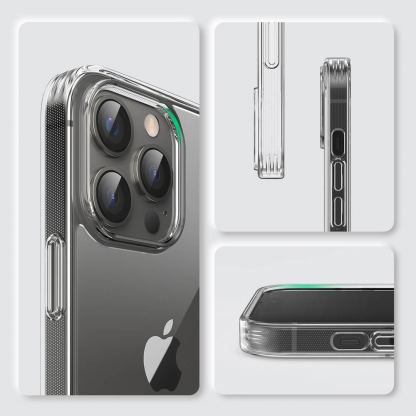 Ugreen Fusion Case - удароустойчив хибриден кейс за iPhone 13 Pro (черен-прозрачен) 2