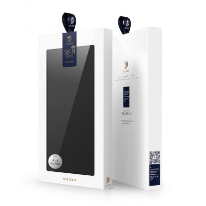 Dux Ducis Skin Pro Case - кожен калъф с поставка и отделение за кр. карти за iPhone 13 Pro Max (черен) 20
