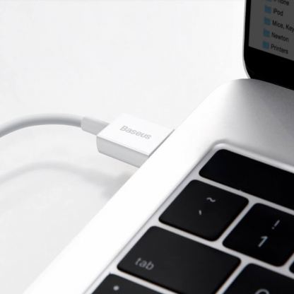 Baseus Superior Lightning USB Cable (CALYS-B02) - USB кабел за Apple устройства с Lightning порт (150 см) (бял) 5