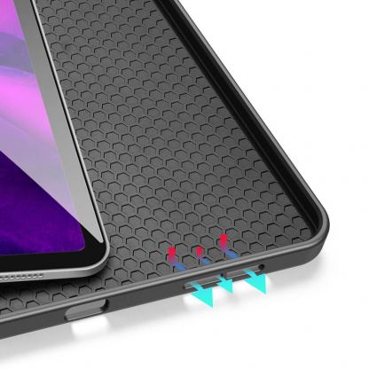 DUX DUCIS Domo Tablet Case - полиуретанов кейс с поставка и отделение за Apple Pencil 2 за iPad Pro 11 M1 (2021), iPad Pro 11 (2020), iPad Pro 11 (2018) (черен) 13