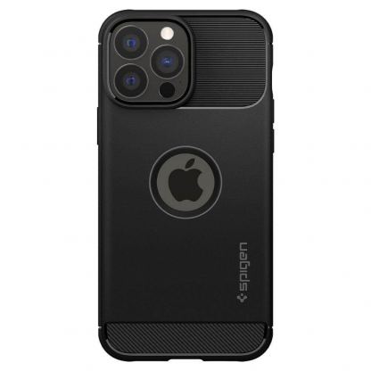 Spigen Rugged Armor Case - силиконов (TPU) калъф с висока степен на защита за iPhone 13 Pro (черен) 2