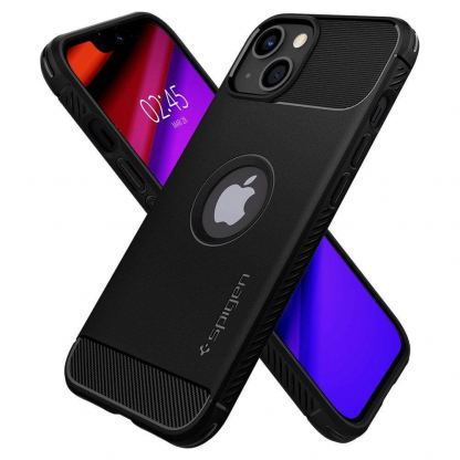 Spigen Rugged Armor Case - силиконов (TPU) калъф с висока степен на защита за iPhone 13 (черен) 7