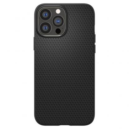 Spigen Liquid Air Case - силиконов (TPU) калъф с висока степен на защита за iPhone 13 Pro Max (черен) 2