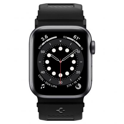 Spigen Rugged Band - хибридна каишка (полимер+карбон) за Apple Watch 45мм, 44мм и 42мм (черен) 5