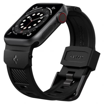 Spigen Rugged Band - хибридна каишка (полимер+карбон) за Apple Watch 41мм, 40мм и 38мм (черен) 5
