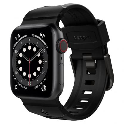 Spigen Rugged Band - хибридна каишка (полимер+карбон) за Apple Watch 41мм, 40мм и 38мм (черен) 6