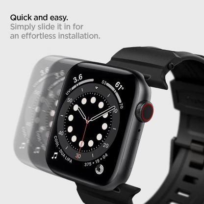 Spigen Rugged Band - хибридна каишка (полимер+карбон) за Apple Watch 41мм, 40мм и 38мм (черен) 9
