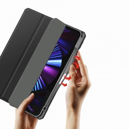 DUX DUCIS Toby Tablet Case - хибриден удароустойчив кейс с отделение за Apple Pencil 2 за iPad Air 5 (2022), iPad Air 4 (2020) (черен) 10