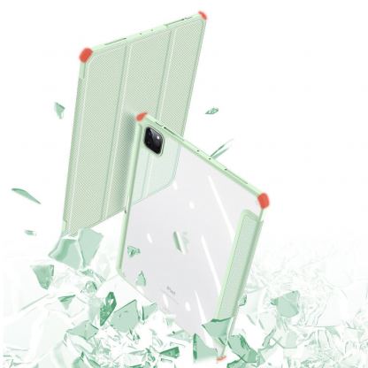 DUX DUCIS Toby Tablet Case - хибриден удароустойчив кейс с отделение за Apple Pencil 2 за iPad Air 5 (2022), iPad Air 4 (2020) (зелен) 11