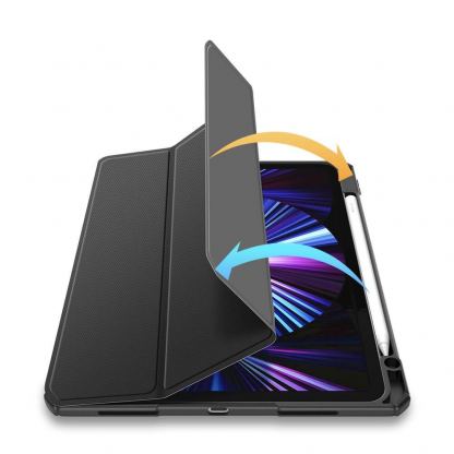 DUX DUCIS Toby Tablet Case - хибриден удароустойчив кейс с отделение за Apple Pencil 2 за iPad Pro 11 M1 (2021), iPad Pro 11 (2020), iPad Pro 11 (2018) (черен) 10