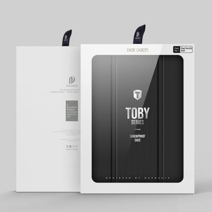 DUX DUCIS Toby Tablet Case - хибриден удароустойчив кейс с отделение за Apple Pencil 2 за iPad Pro 12.9 M1 (2021) (черен) 5