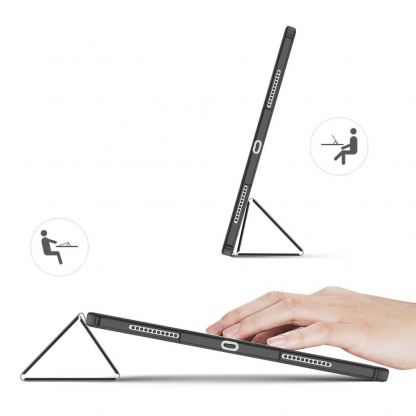 DUX DUCIS Toby Tablet Case - хибриден удароустойчив кейс с отделение за Apple Pencil 2 за iPad Pro 12.9 M1 (2021) (черен) 12