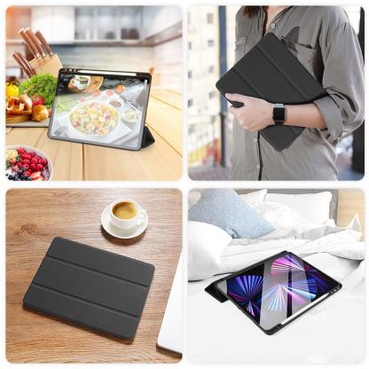 DUX DUCIS Osom TPU Gel Tablet Cover - термополиуретанов (TPU) кейс и поставка за iPad Pro 12.9 M1 (2021) (черен) 11