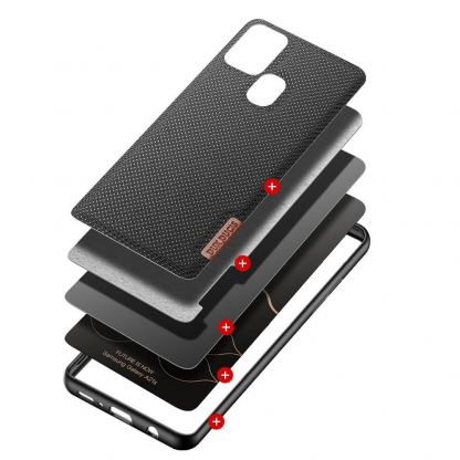 Dux Ducis Fino Series Case - хибриден удароустойчив кейс за Samsung Galaxy A21s (черен) 2