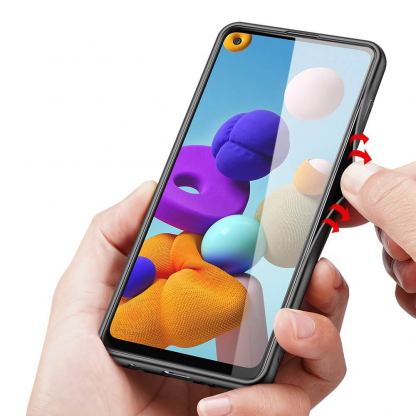 Dux Ducis Fino Series Case - хибриден удароустойчив кейс за Samsung Galaxy A21s (черен) 7