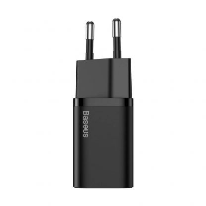 Baseus Super Si USB-C PD Wall Charger 20W (TZCCSUP-B01) - захранване за ел. мрежа с USB-C изход с технология за бързо зареждане и USB-C към Lightning кабел (черен) 7