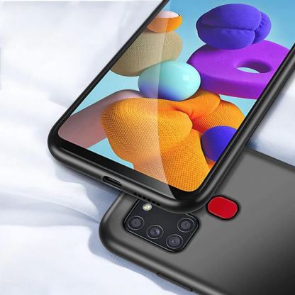Soft Silicone Case - силиконов калъф за Samsung Galaxy A21s (черен) 6