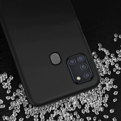 Soft Silicone Case - силиконов калъф за Samsung Galaxy A21s (черен) 11