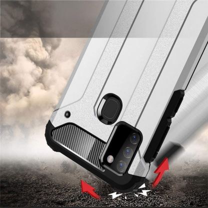 Hybrid Armor Case - хибриден удароустойчив кейс за Samsung Galaxy A21s (черен) 3