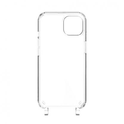 SwitchEasy Play Lanyard Case - хибриден удароустойчив кейс с връзка за носене за iPhone 13 (прозрачен)  5