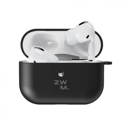 ZWM Black Biodegradable Case - силиконов рециклируем калъф за Apple Airpods Pro (черен)  2
